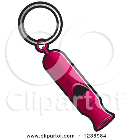 Clipart of a Pink Whistle 2 - Royalty Free Vector Illustration by Lal Perera