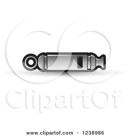 Clipart of a Silver Whistle 2 - Royalty Free Vector Illustration by Lal Perera