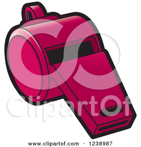 Clipart of a Pink Whistle - Royalty Free Vector Illustration by Lal Perera