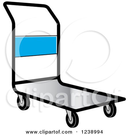 Clipart of a Hand Truck Dolly - Royalty Free Vector Illustration by Lal Perera