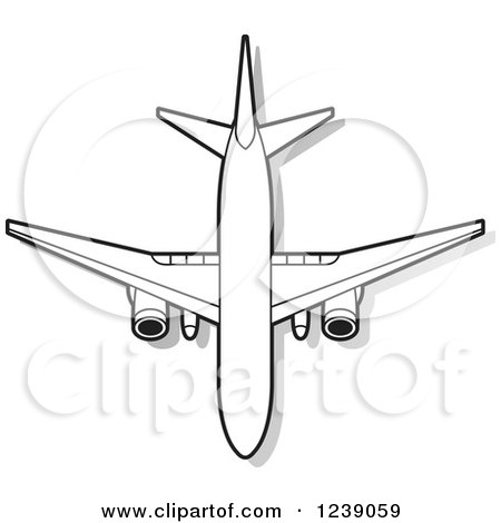 Clipart of a Commercial Airliner Plane - Royalty Free Vector Illustration by Lal Perera
