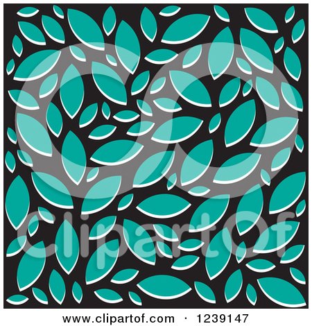 Clipart of a Black and Turquoise Background - Royalty Free Vector Illustration by Lal Perera
