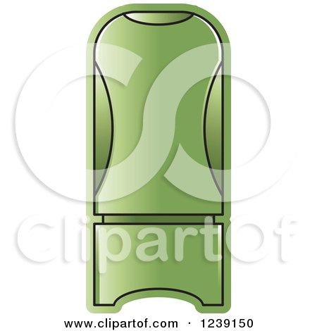 Clipart of a Green Perfume Bottle 2 - Royalty Free Vector Illustration by Lal Perera