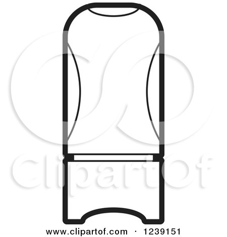 Clipart of a Black and White Perfume Bottle - Royalty Free Vector Illustration by Lal Perera