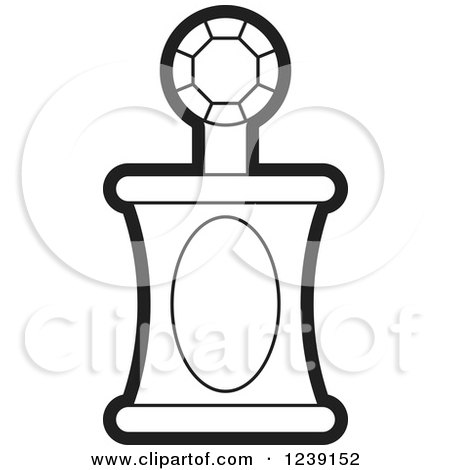 Clipart of a Black and White Perfume Bottle 2 - Royalty Free Vector Illustration by Lal Perera