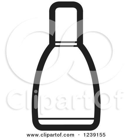 Clipart of a Black and White Perfume Bottle 4 - Royalty Free Vector Illustration by Lal Perera