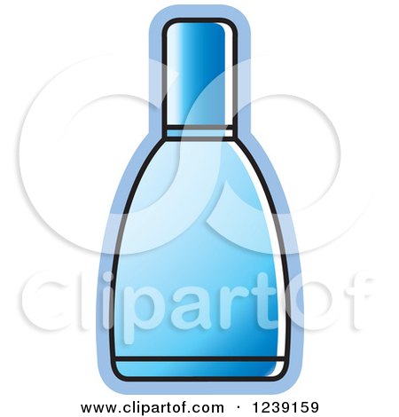 Clipart of a Blue Glass Perfume Bottle 2 - Royalty Free Vector Illustration by Lal Perera