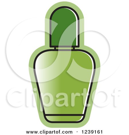Clipart of a Green Perfume Bottle - Royalty Free Vector Illustration by Lal Perera