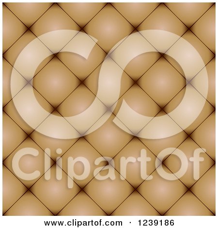 Clipart of a Seamless Brown Cusion Leather Texture Background - Royalty Free Vector Illustration by michaeltravers