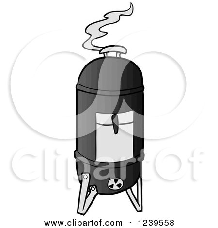 Clipart of a Bullet Bbq Smoker - Royalty Free Vector Illustration by LaffToon