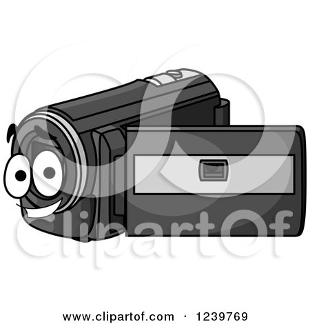 Clipart of a Happy Cartoon Cam Corder - Royalty Free Vector Illustration by Vector Tradition SM