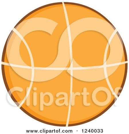 Clipart of a Basketball - Royalty Free Vector Illustration by Hit Toon