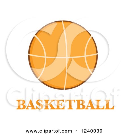 Clipart of a Basketball with Text - Royalty Free Vector Illustration by Hit Toon