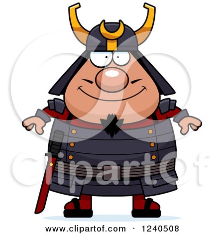Clipart of a Happy Samurai Warrior - Royalty Free Vector Illustration by Cory Thoman