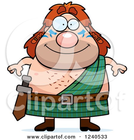 Clipart of a Happy Celt Man - Royalty Free Vector Illustration by Cory Thoman