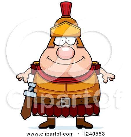 Clipart of a Happy Roman Centurion - Royalty Free Vector Illustration by Cory Thoman