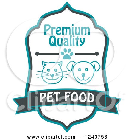 Clipart of a Cat and Dog Pet Food Label - Royalty Free Vector Illustration by Vector Tradition SM