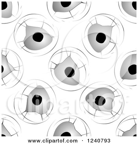 Clipart of a Seamless Background Pattern of Bullet Holes 2 - Royalty Free Vector Illustration by Vector Tradition SM