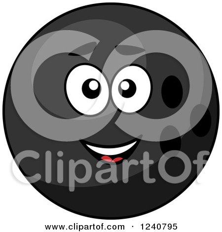 Clipart of a Bowling Ball Character - Royalty Free Vector Illustration by Vector Tradition SM