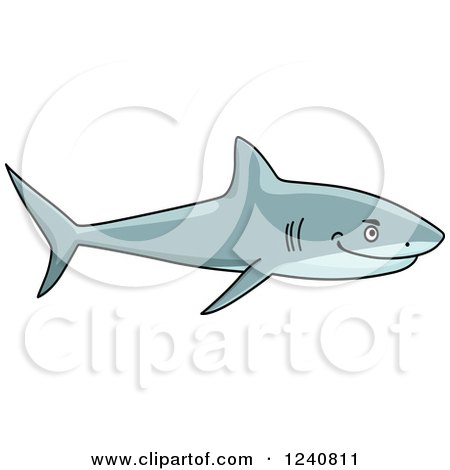 Clipart of a Happy Shark - Royalty Free Vector Illustration by Vector Tradition SM