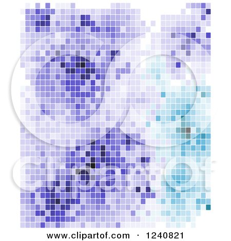 Clipart of a Background of Purple and Blue Pixels - Royalty Free Vector Illustration by Vector Tradition SM