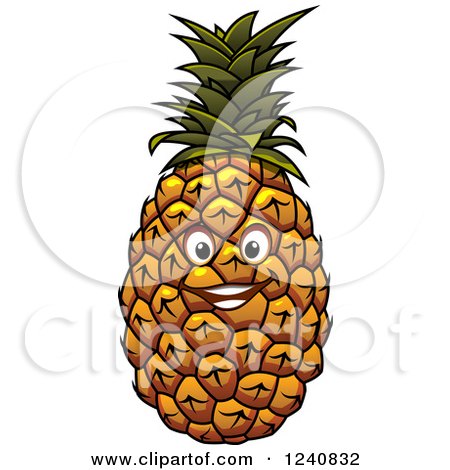 Clipart of a Pineapple Character - Royalty Free Vector Illustration by Vector Tradition SM