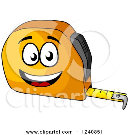 Clipart of a Happy Tape Measure - Royalty Free Vector Illustration by Vector Tradition SM
