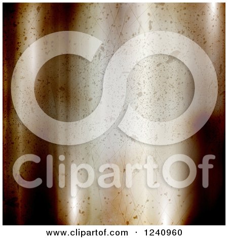 Clipart of a 3d Rusty Metal Background - Royalty Free Illustration by KJ Pargeter
