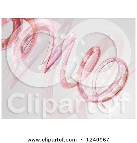 Clipart of a Red Swirl and Flares Background - Royalty Free Vector Illustration by KJ Pargeter