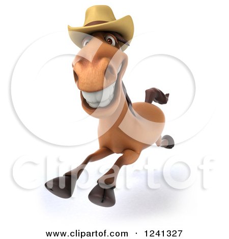 running cowboy clipart
