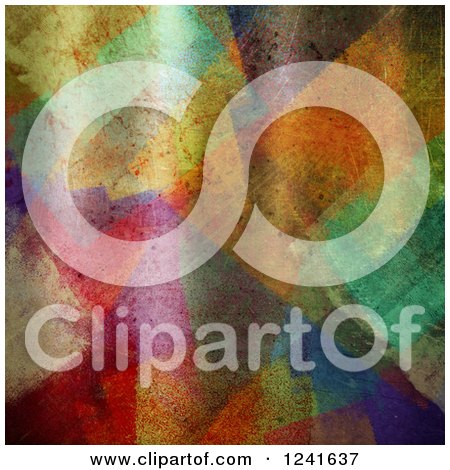 Clipart of a Colorful Abstract Paint Background - Royalty Free Illustration by KJ Pargeter