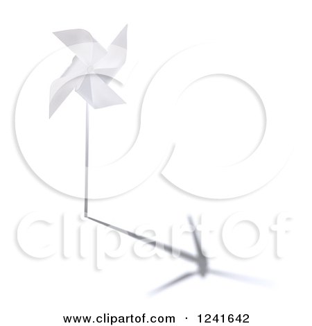 Clipart of a 3d Windmill with a Turbine Shadow - Royalty Free Illustration by Mopic