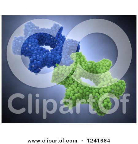 Clipart of 3d Blue and Green Nano Technology Gears - Royalty Free Illustration by Mopic
