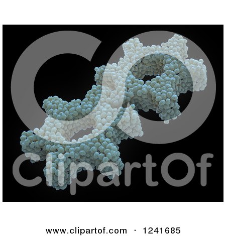 Clipart of 3d Nano Technology Gears on Black - Royalty Free Illustration by Mopic