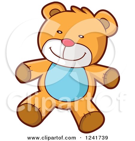 Clipart of a Stuffed Teddy Bear - Royalty Free Vector Illustration by YUHAIZAN YUNUS