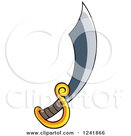 Clipart of a Pirate Sword - Royalty Free Vector Illustration by visekart