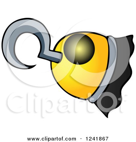 Clipart of a Pirate Hook Hand - Royalty Free Vector Illustration by visekart