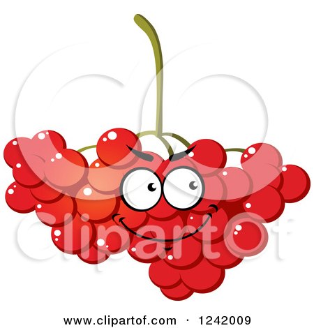 Clipart of a Happy Cranberry Character - Royalty Free Vector Illustration by Vector Tradition SM
