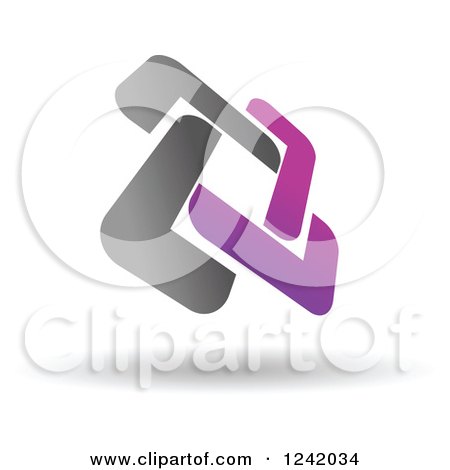 Clipart of a Purple and Gray Windmill with a Shadow - Royalty Free Vector Illustration by Vector Tradition SM