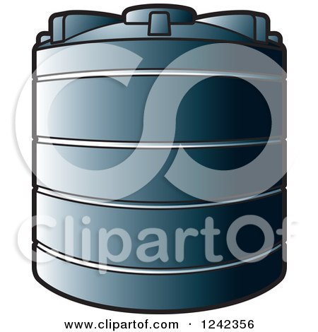 Clipart of a Water Holding Tank - Royalty Free Vector Illustration by Lal Perera