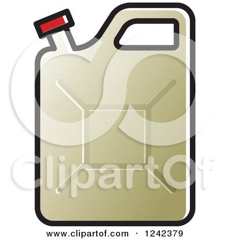 Clipart of a Beige Water Jug - Royalty Free Vector Illustration by Lal Perera