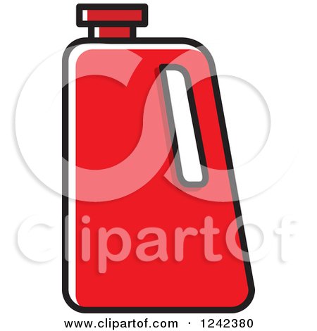 Clipart of a Red Water Jug - Royalty Free Vector Illustration by Lal Perera
