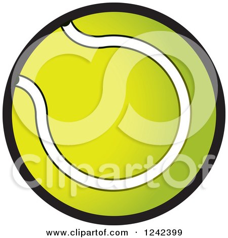 Clipart of a Gradient Tennis Ball - Royalty Free Vector Illustration by Lal Perera