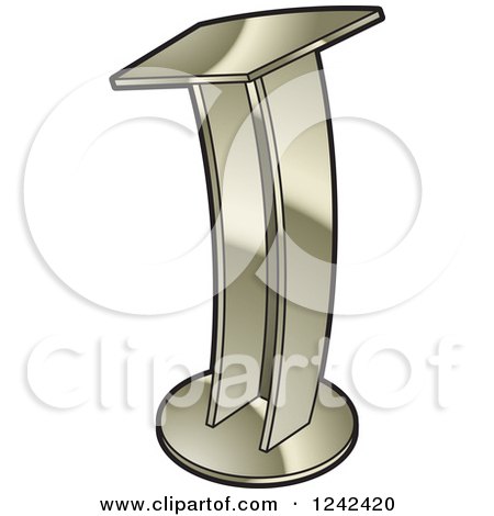Clipart of a Gold Podium - Royalty Free Vector Illustration by Lal Perera