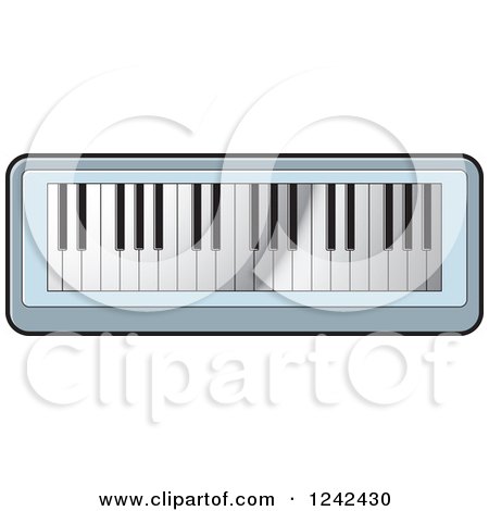 Clipart of a Keyboard Piano Organ - Royalty Free Vector Illustration by Lal Perera
