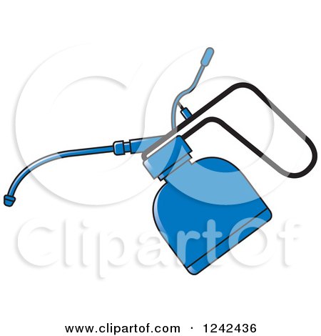 Clipart of a Blue Oil Can - Royalty Free Vector Illustration by Lal Perera