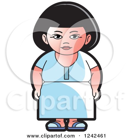 Clipart of an Indian Lady 7 - Royalty Free Vector Illustration by Lal Perera