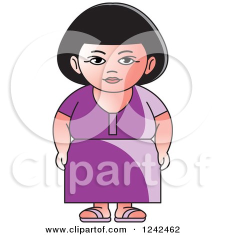 Clipart of an Indian Lady 8 - Royalty Free Vector Illustration by Lal Perera