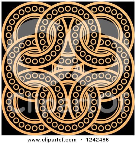 Clipart of Tan and Black Celtic Rings - Royalty Free Vector Illustration by Lal Perera