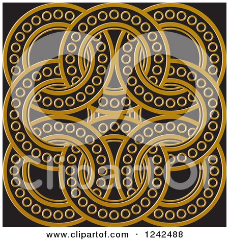 Clipart of Brown and Black Celtic Rings - Royalty Free Vector Illustration by Lal Perera